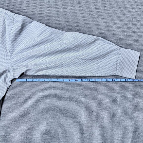 UDE Signature Collection Mens White Grid Button Up Shirt Long Sleeve Collared XL - Picture 10 of 12